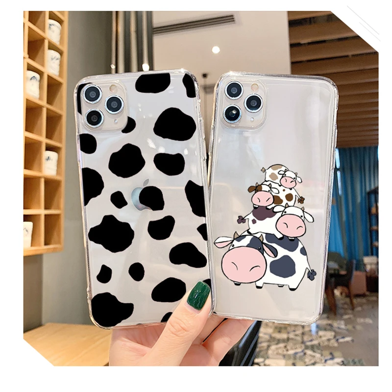 Коровья высококачественный Классический чехол для телефона iPhone 12 11 Pro Max X XR XS 8 7 6 6S