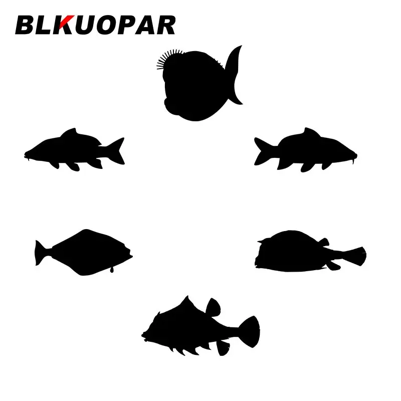 

Автомобильные наклейки BLKUOPAR для Alibut в форме рыбы, креативные наклейки, кондиционер воздуха, скейтборд, водонепроницаемый, окклюзия, царапин...