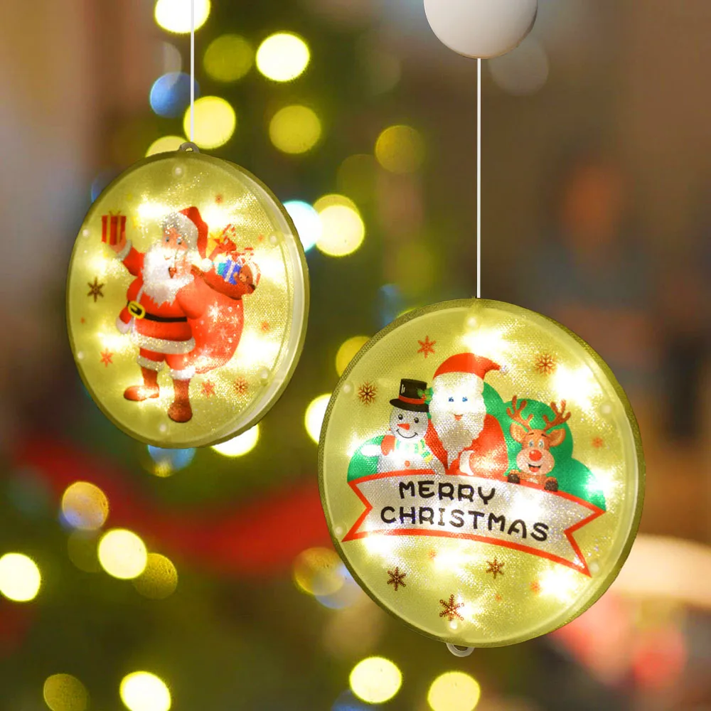 Гирлянда 3D для окна декоративсветодиодный светодиодное освещение Санта-Клаус