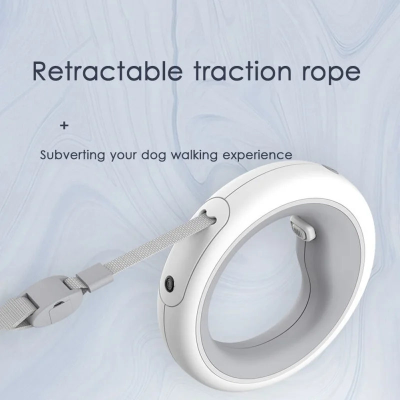 

Pet Telescopic Traction Rope Gray Practical and durable pet supplies, pet toys, monotone traction belt, comfortable and funny