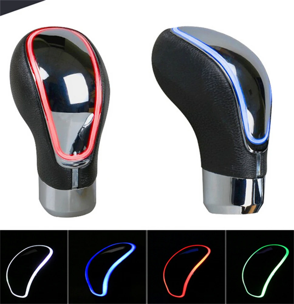 

Auto Car Touch Activated Changeable LED Manual MT Gear Shift Knob Shifter Universal Fit For Honda Toyota Nissan Mitsubishi Ford
