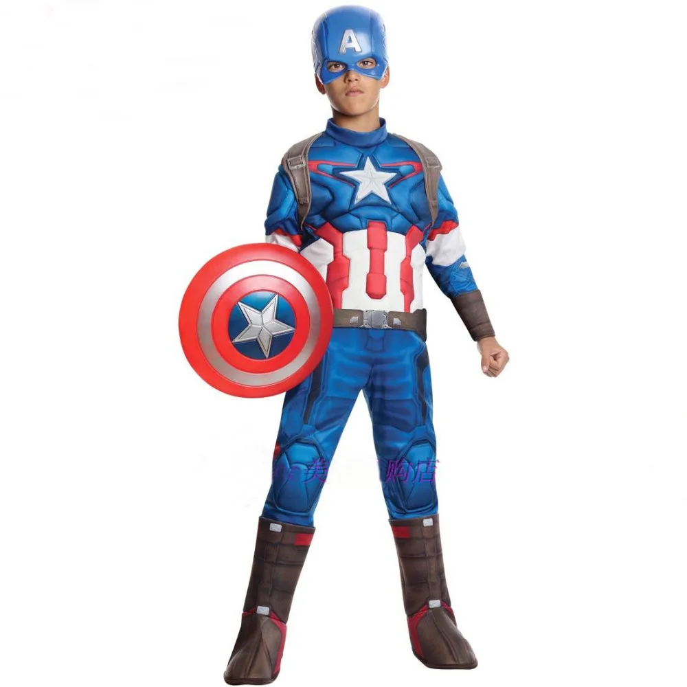 Мстители 3 Infinity War Капитан Америка мускул косплей костюм для мальчика |