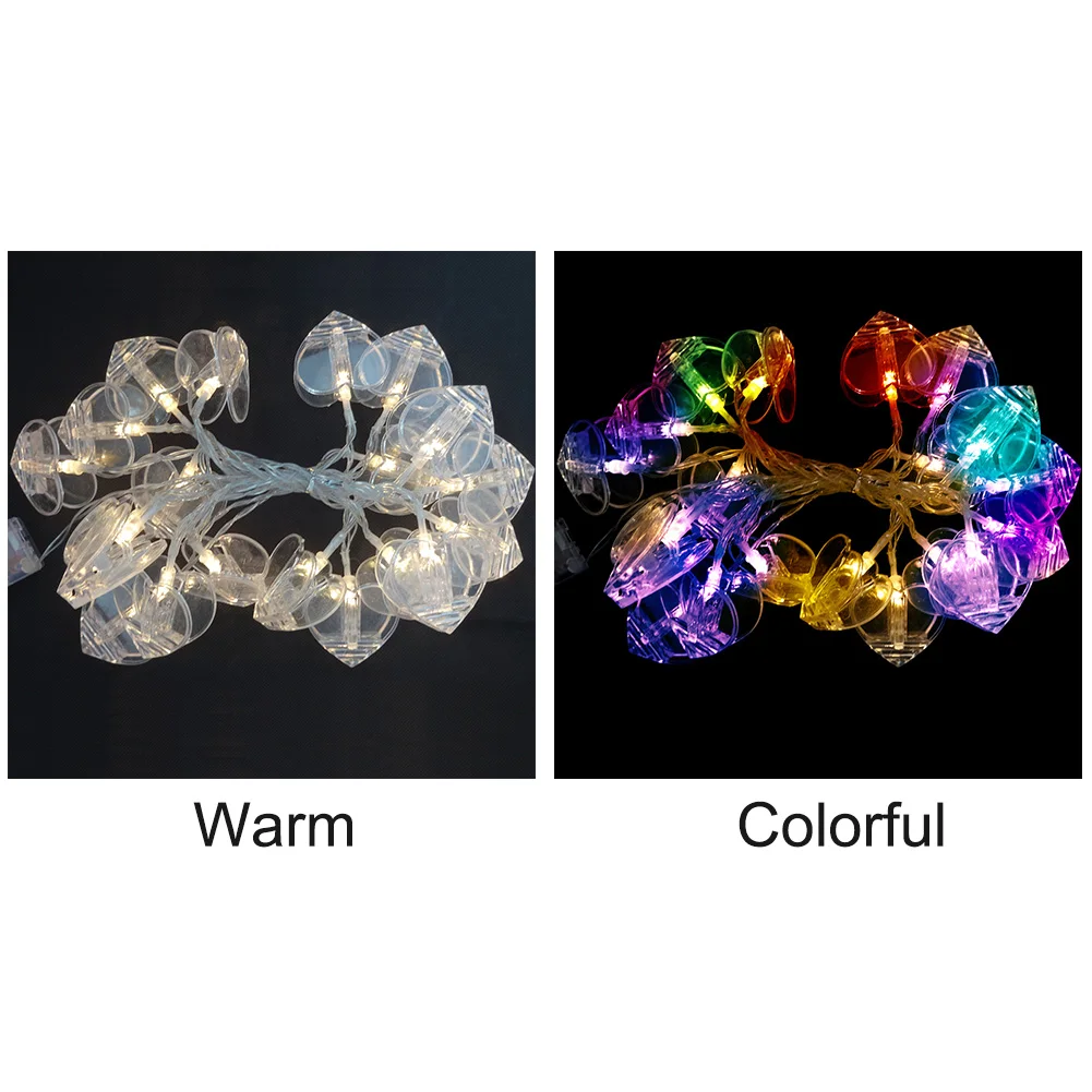 

Home Decor Festival Hanging Battery Operated Party Wedding Bedroom LED String Lights Door Fairy Heart Photo Clips Gift Romantic