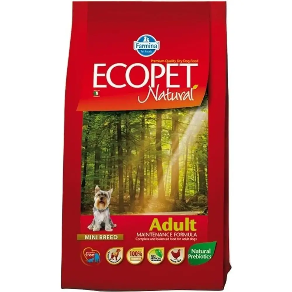 Farmina Ecopet Natural корм для взрослых собак карликовых пород, курица 12 кг