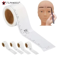 disposable 50pc eyebrow ruler sticker adhesive microblading tattoo guide template permanent makeup measure stencil practice tool