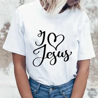 fashion cool graphic t shirt women tops i love jusus high quality printing t shirt 2021 hot summer girls tshirt