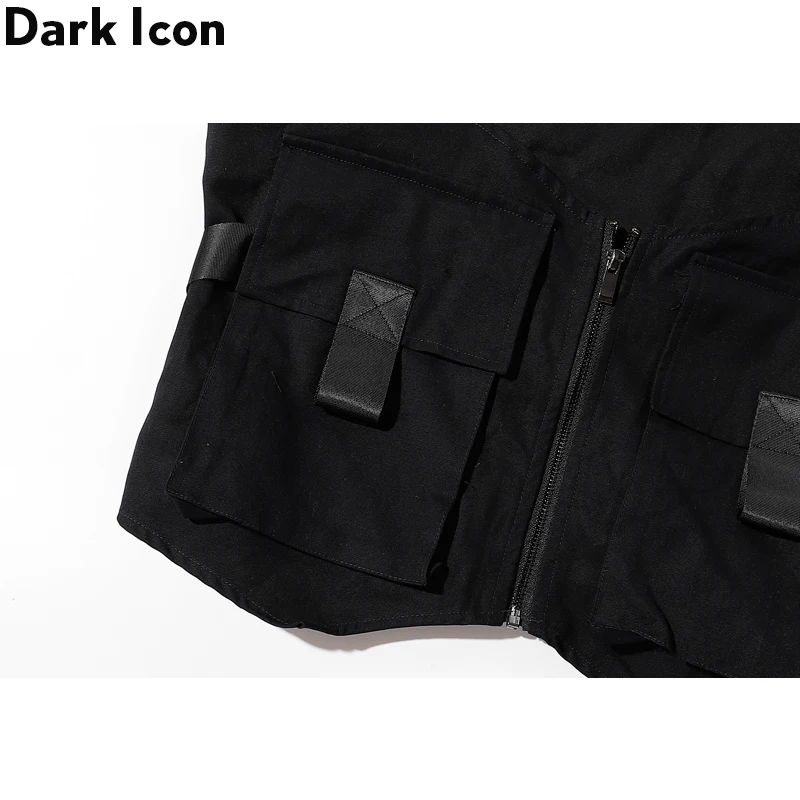 Мужской жилет с большими карманами DARK ICON крутой регулируемой талией для улицы 2020