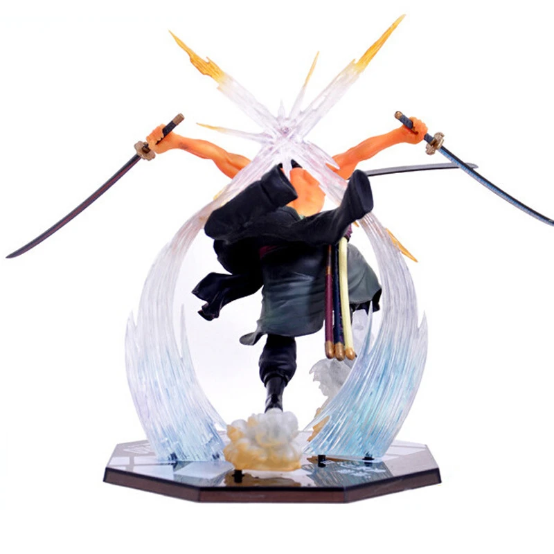 

Anime One Piece New World Roronoa Zoro Battle Ver. PVC Action Figure Collection Model Kids Toys Doll 21cm