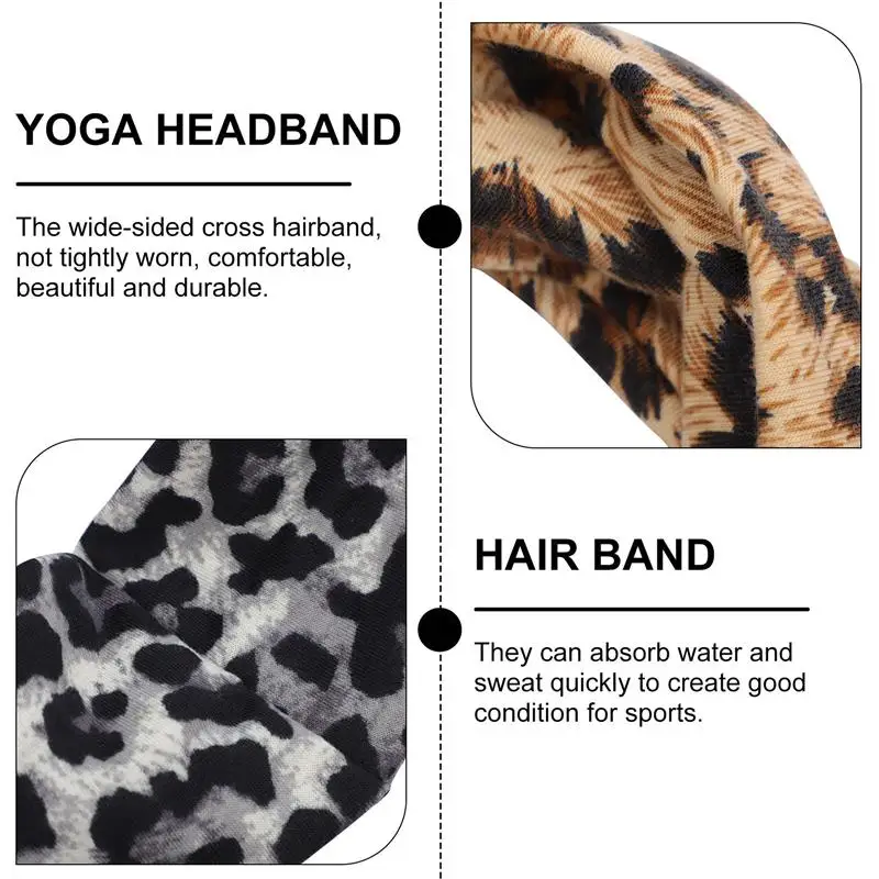

3pcs Elastic Fitness Yoga Headbands Cross Sports Head Wraps (Assorted Color)