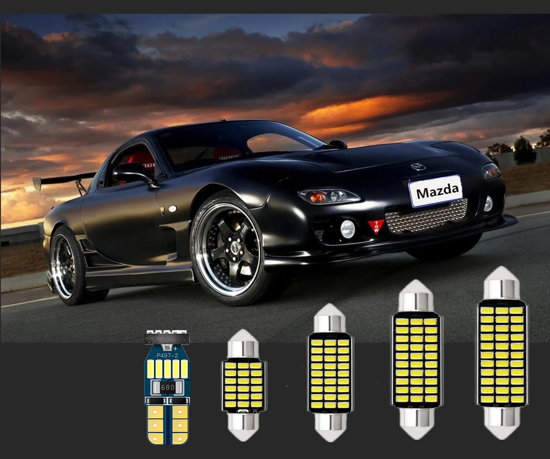 6 шт Белый светодиодный автомобильный Купол Карта двери подсветки перчаточного