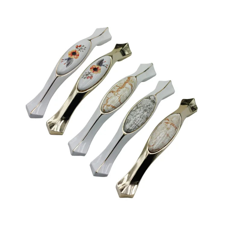 1 шт. ручки для двери шкафа Простые керамические мебельные и из цинкового сплава |