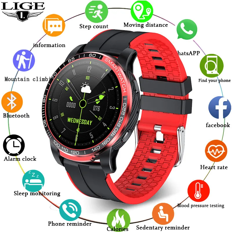 Смарт часы LIGE мужские/женские водонепроницаемые с поддержкой Bluetooth|Смарт-часы| |