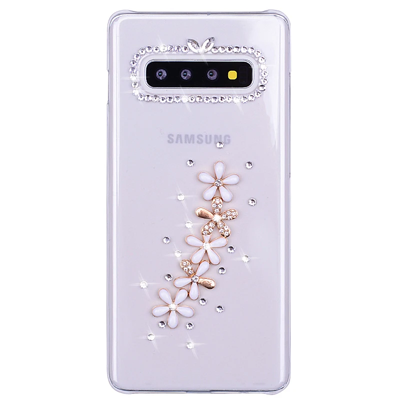 Сделай сам со стразами чехол для samsung Galaxy S8 s9 S10 Plus Note 8 9 4 5 A9 2018 A5 A7 2017 украшенная
