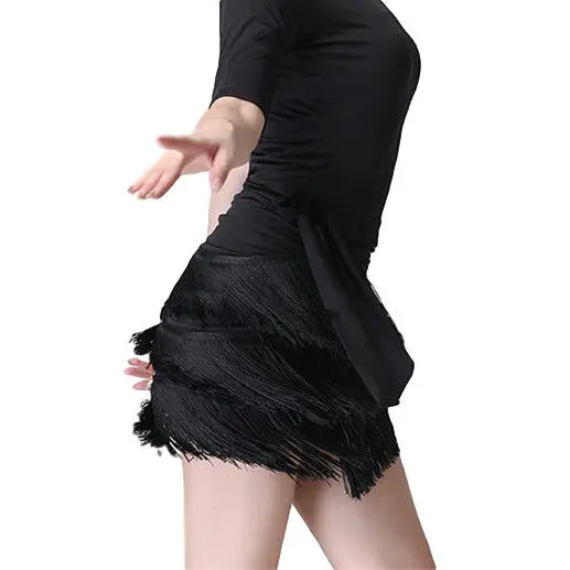 

Latin Dance Dress Adult Women Sexy Apron Bottom New Tassel Skirt Dance Practice Irregular Hip Scarf