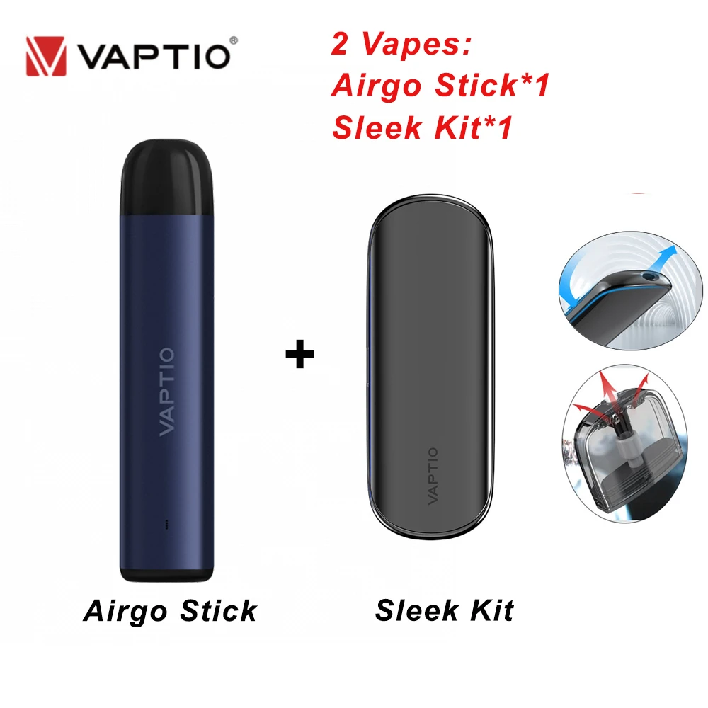 Новый Vaptio Airgo палка мини Комплект 350 мА/ч Батарея 1 5 мл многоразовый нагреваемый Pod