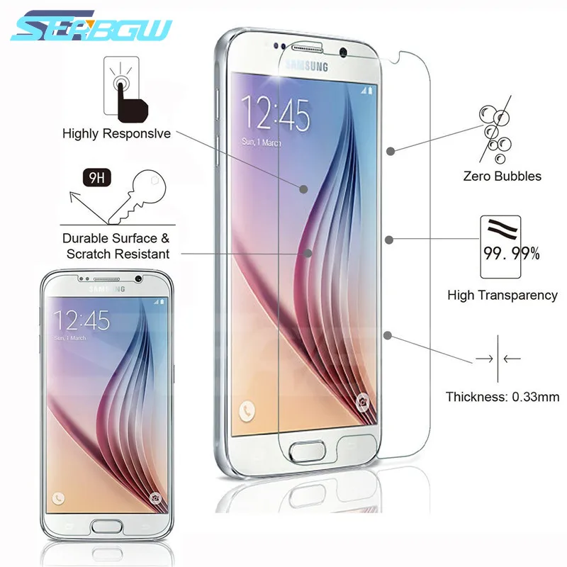 Закаленное стекло 9H для samsung Galaxy S7 S6 S5 S4 S3 mini Защита экрана для samsung Note 3 4 5 Защитная стеклянная пленка