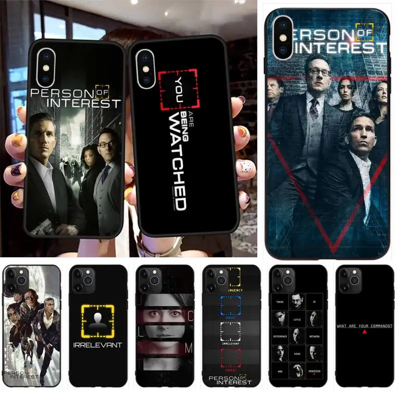 Мягкий черный Чехол CUTEWANAN John Reese Person of Interest для iPhone 11 pro XS MAX 8 7 6 6S Plus X 5S SE 2020 XR чехол |