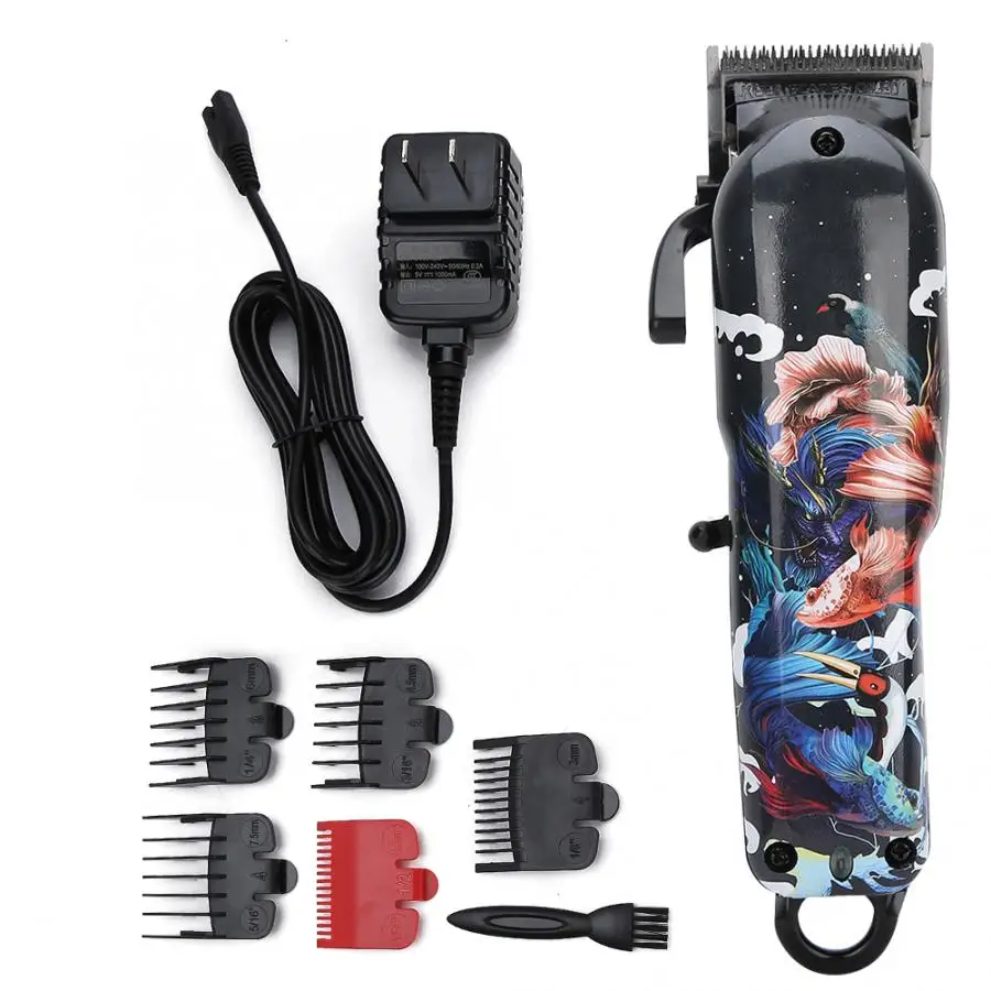

Electric Professional Hair Clipper Machine Graffiti Pattern Hair Trimming Hair Cutter Beard Trimmer Haircut Clipper Tool