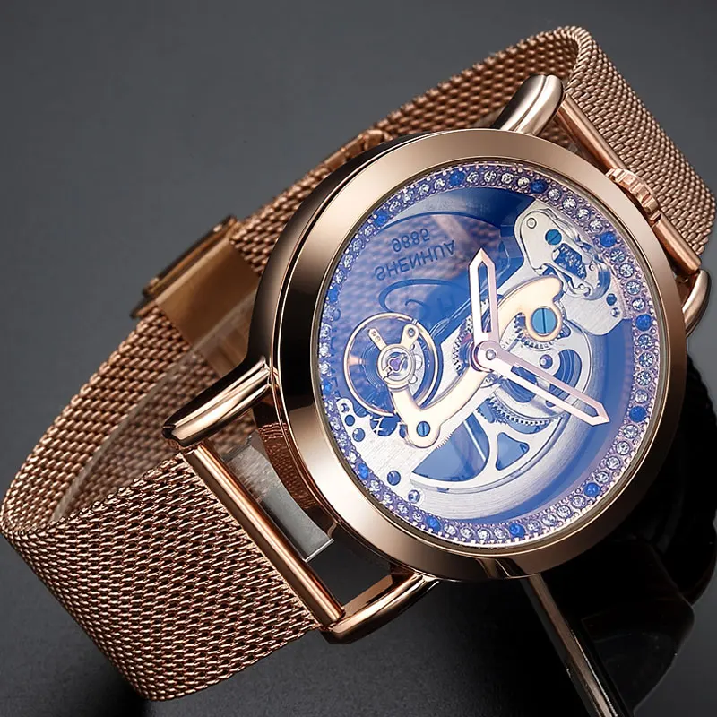 Luxury Brand Skeleton Transparent Watch Sapphire Crystal Women Mechanical Steel Automatic Men | Наручные часы