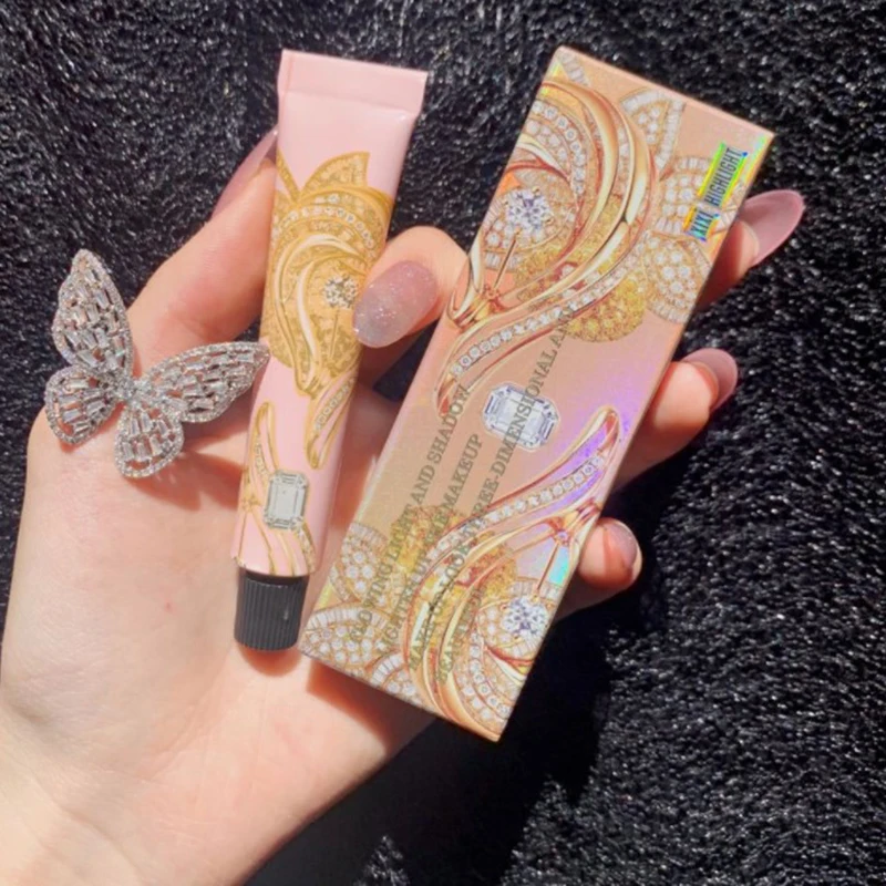 Хайлайтер для лица тела синего и золотого цвета водостойкий |