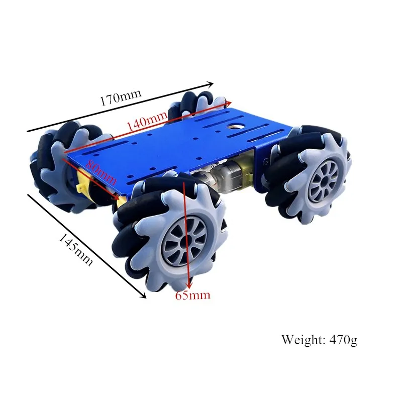 Metal Robot Chassis 65mm Mecanum Wheel 4wd Car CM101 With 4 TT Motor For Arduino Uno R3 Diy Maker Teaching Kit | Игрушки и хобби