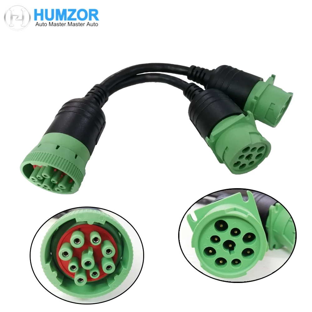 Кабель удлинитель OBD2 адаптер разветвитель интерфейса OBD II J1939 9pin к Y образный