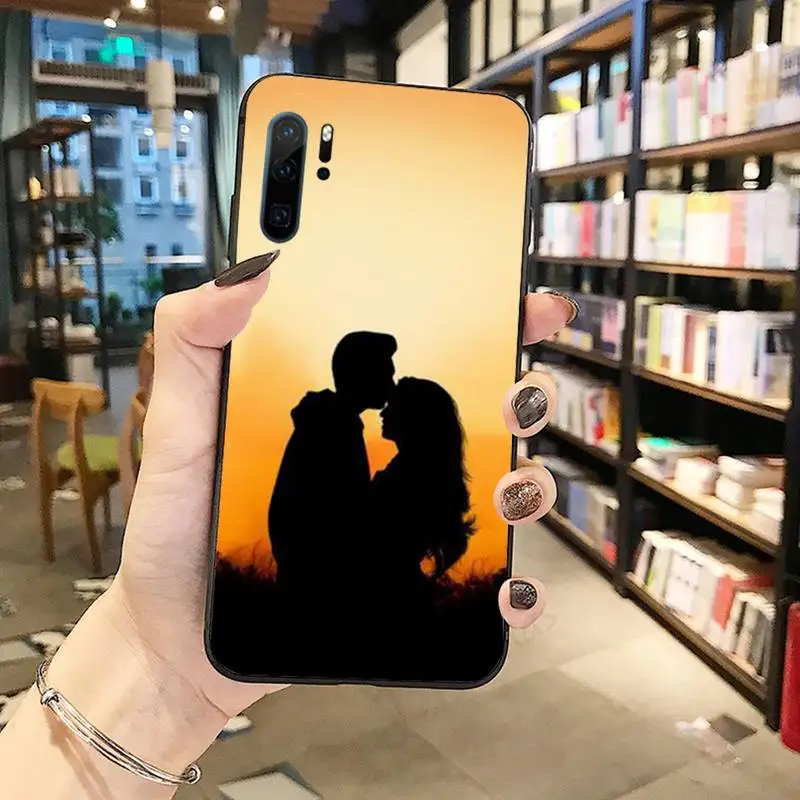 

Couple sweet Back view sunset Phone Case Funda For Huawei P9 P10 P20 P30 Lite 2016 2017 2019 plus pro P smart