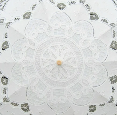 Элегантный бежевый кружевной зонт деревянный реквизит для фотосъемки милые Азия