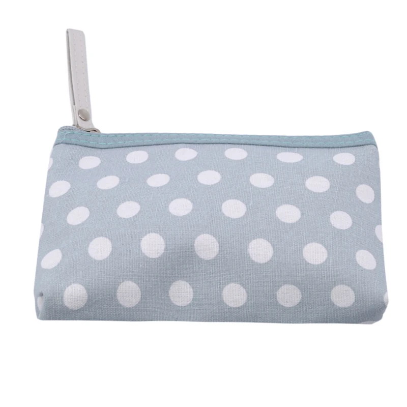 

Women Zipper Make Up Bags Dots Portable Travel Cosmetic Case Organizer Pouch Toiletry Wash Cosmetic Bag
