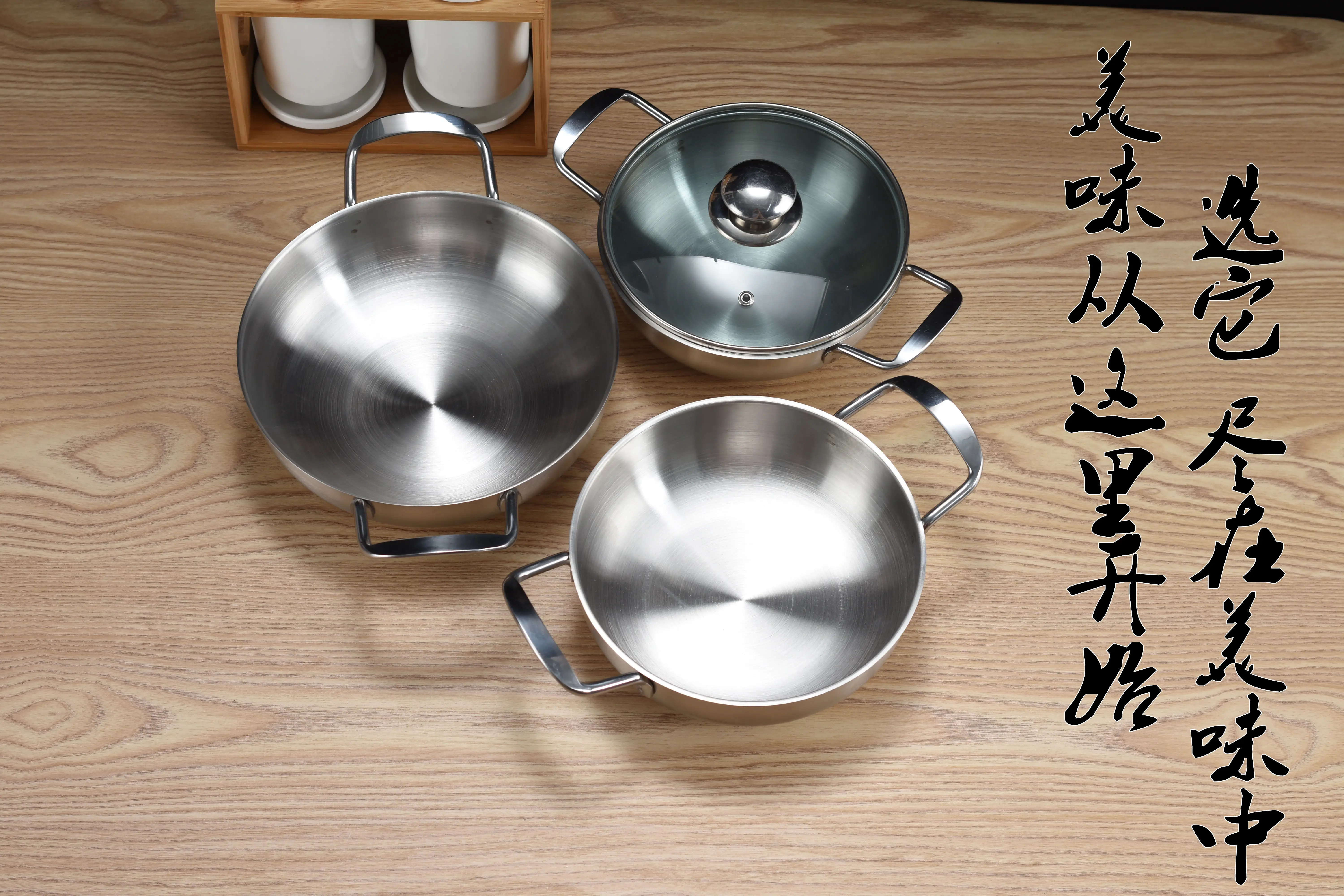 18 см/20 см/22 см нержавеющая сталь Hotpot плоское дно кастрюля для приготовления пищи горшок для Раков морепродуктов кухонный кастрюля для индукционной плиты