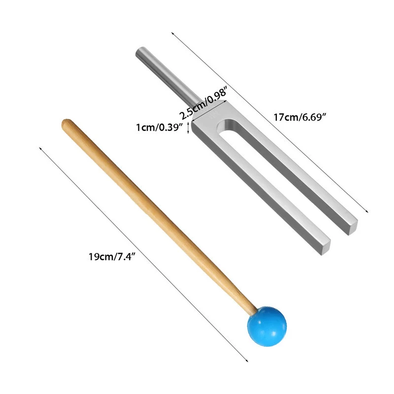 Aluminum Medical Tuning Fork Chakra Hammer Ball Diagnostic 528HZ With Mallet Set Nervous System Testing Health Care | Инструменты