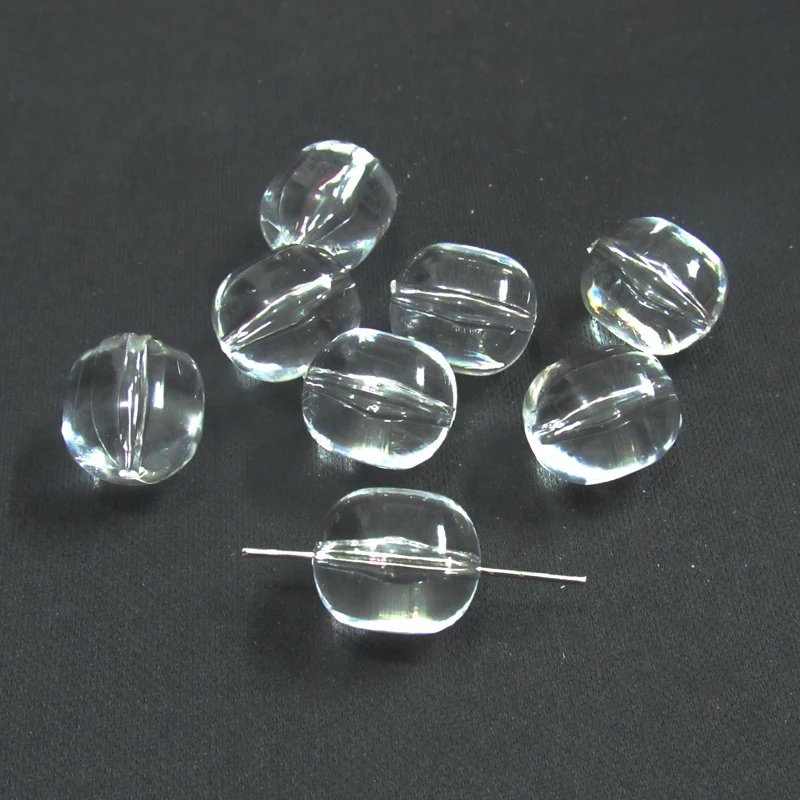 

17mm*15mm 190pcs/bag Clear Acrylic Smooth Oval Beads /Irregular/Jewelry Accessories/DIY Hand Made /Finding Beads