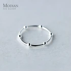 Modian Регулируемый Бесплатная Размеры кольца для женщин модные 925 стерлингового серебра минималистский круглый светильник из бисера, ювелирные изделия из драгоценных металлов, украшения Bijoux (украшения своими руками)