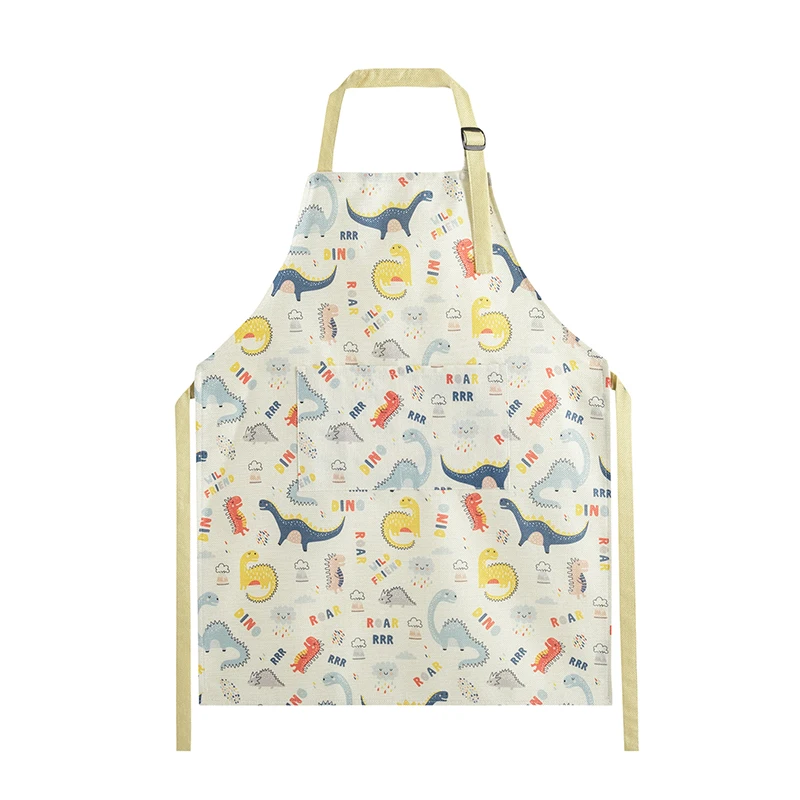 

Kids anti-fouling sleeveless apron custom logo printing baby eating gown kindergarten art painting clothes