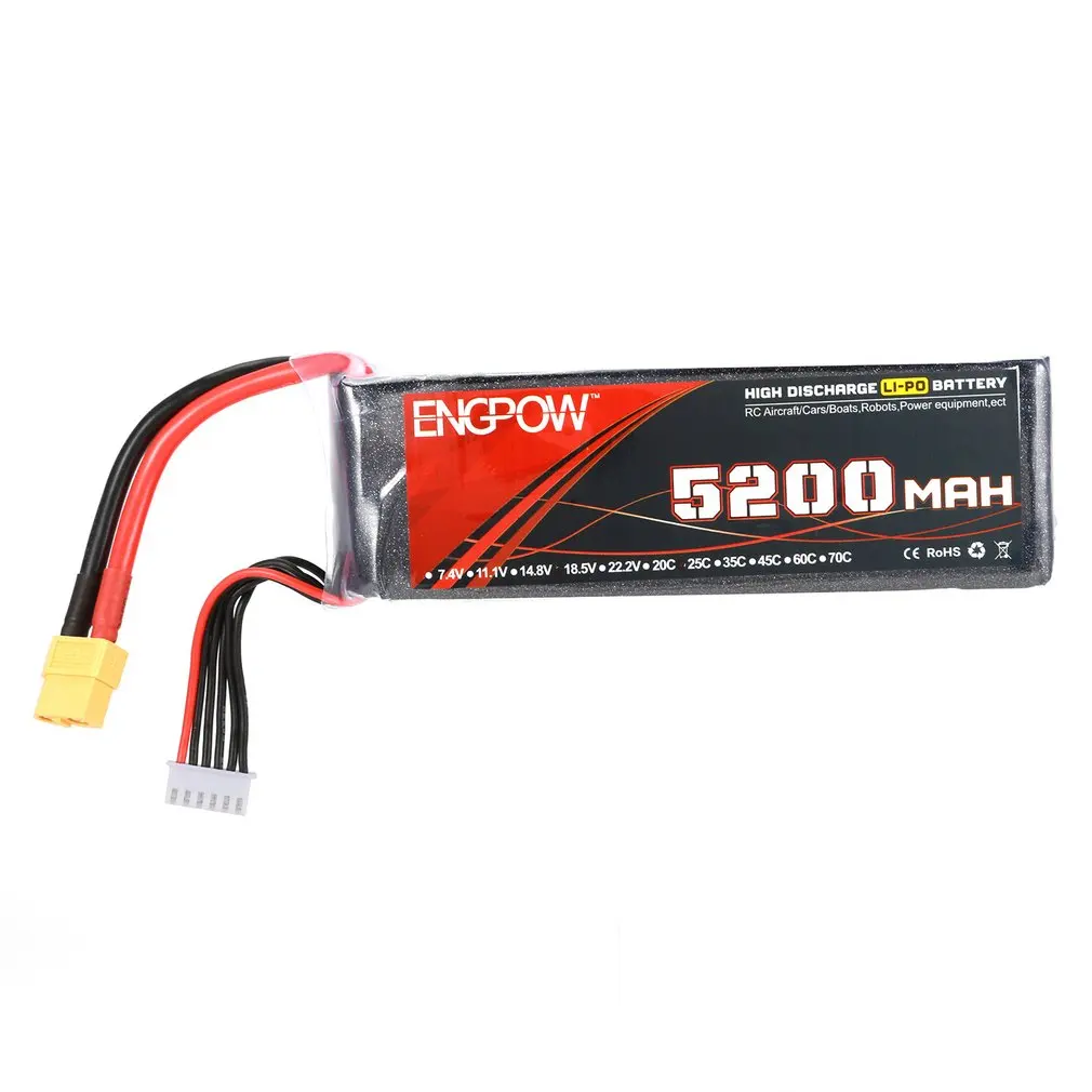 18 5 V/22 2 V 5200mAh 60C 6S 1P power Lipo батарея XT60 разъем Перезаряжаемый для RC гоночный Дрон