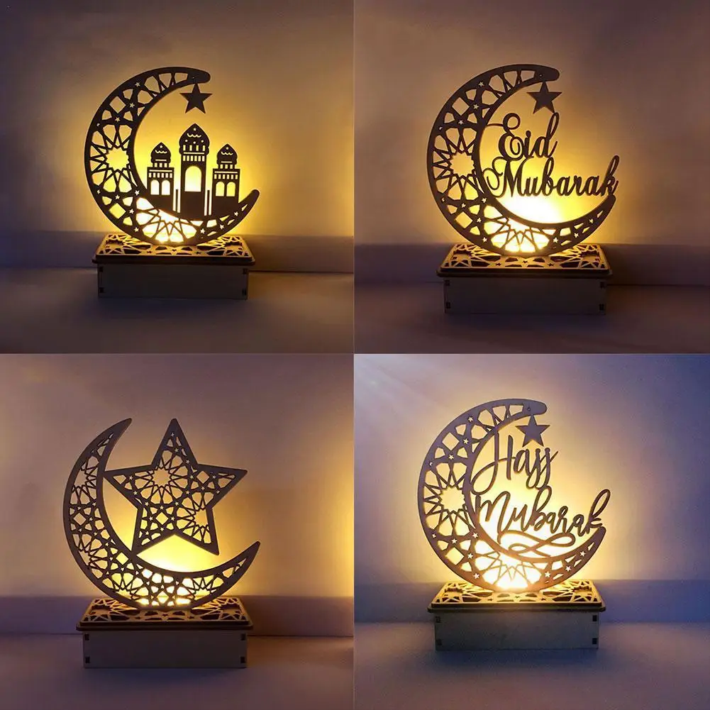 

Led Wooden Diy Light Festival Decorative Lights For Muslim Islamic Eid Mubarak Ramadan Festival Decoration Holiday Lights
