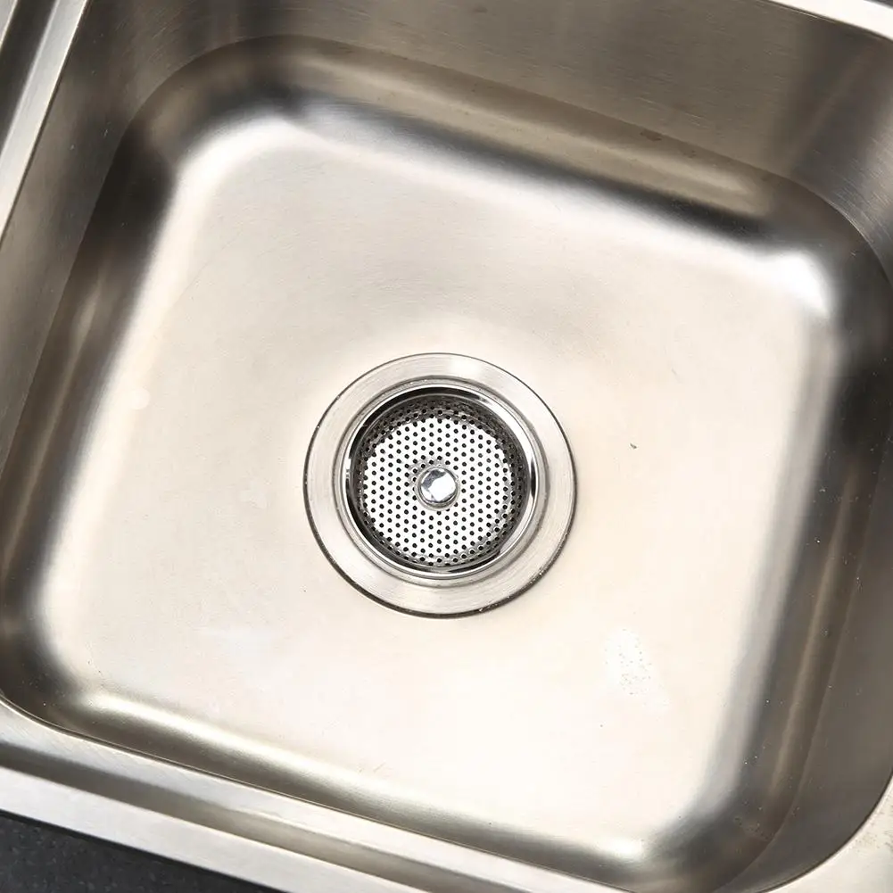1PCS Stainless Steel Mesh Bathroom Basin Sink Drain Stopper Filter Basket Kitchen Waste Strainer Disposer Plug Clean Tool |