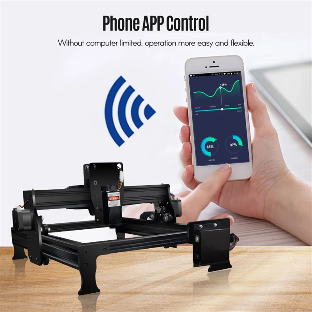 Профессиональный Настольный лазерный гравер фрезерный станок с ЧПУ 290*220 мм