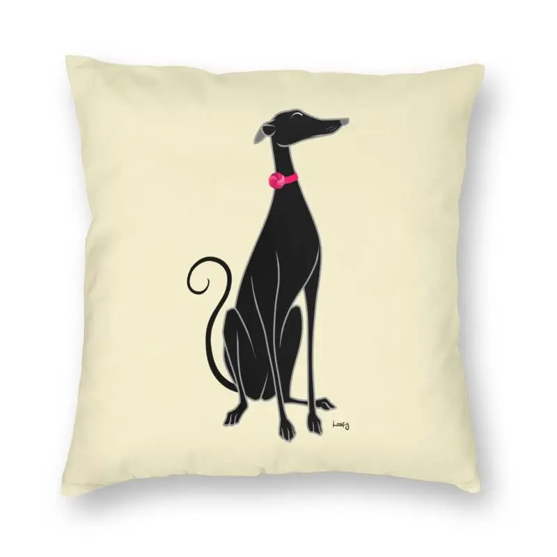 

Snooty Pillow Case Home Decor Greyhound Whippet Dog Cushion Cover Throw Pillow for Living Room Double-sided Printing