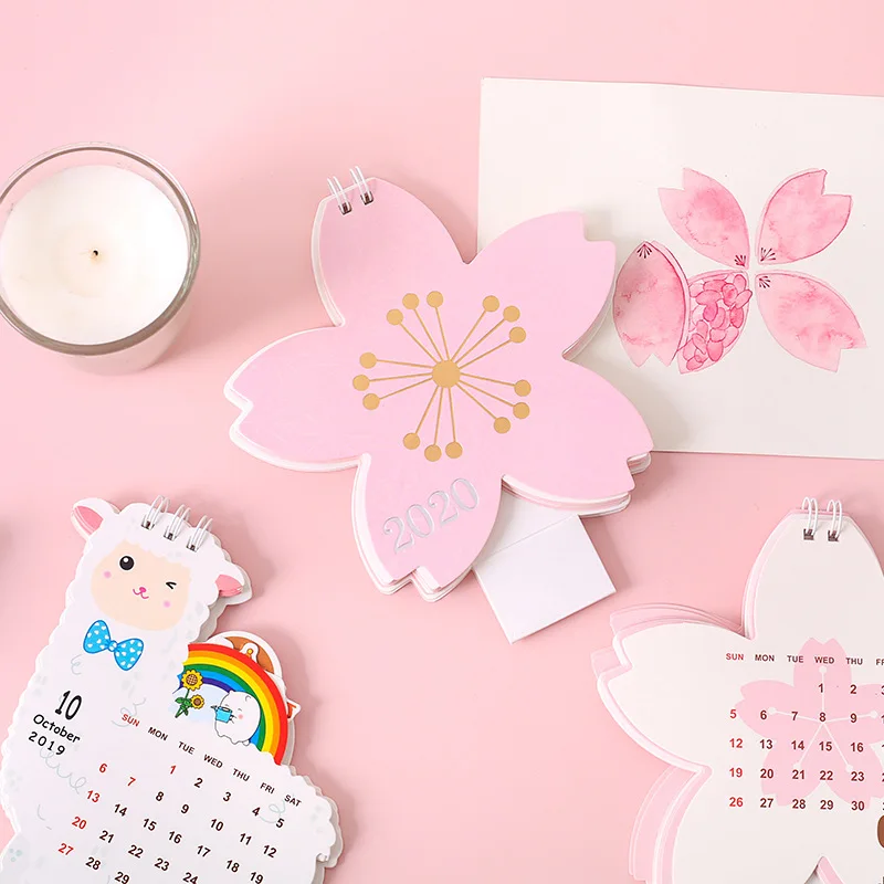 1 шт. 2020 календарь Kawaii Единорог кошка Настольный планировщик памяток ежедневно