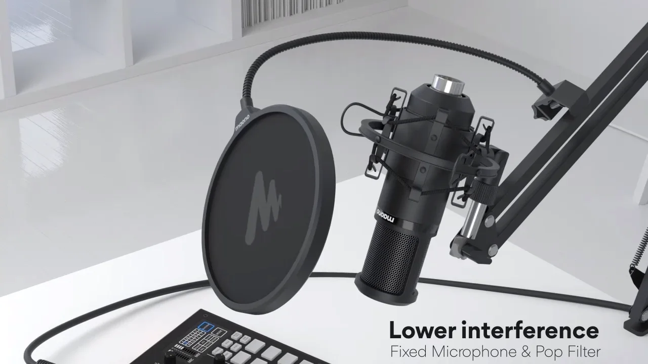

Профессиональный Настольный Студийный конденсаторный микрофон MAONO, портативный микрофон для записи караоке и пения, подкастов