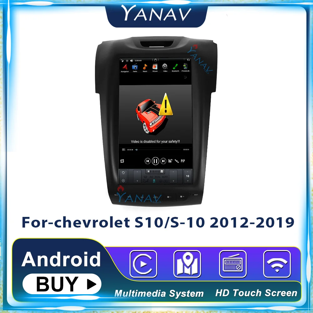 

Автомагнитола Android, мультимедийный DVD-плеер для-Chevrolet S10/S-10 2012-2019, GPS-навигация, вертикальный экран, 2Din стереоприемник