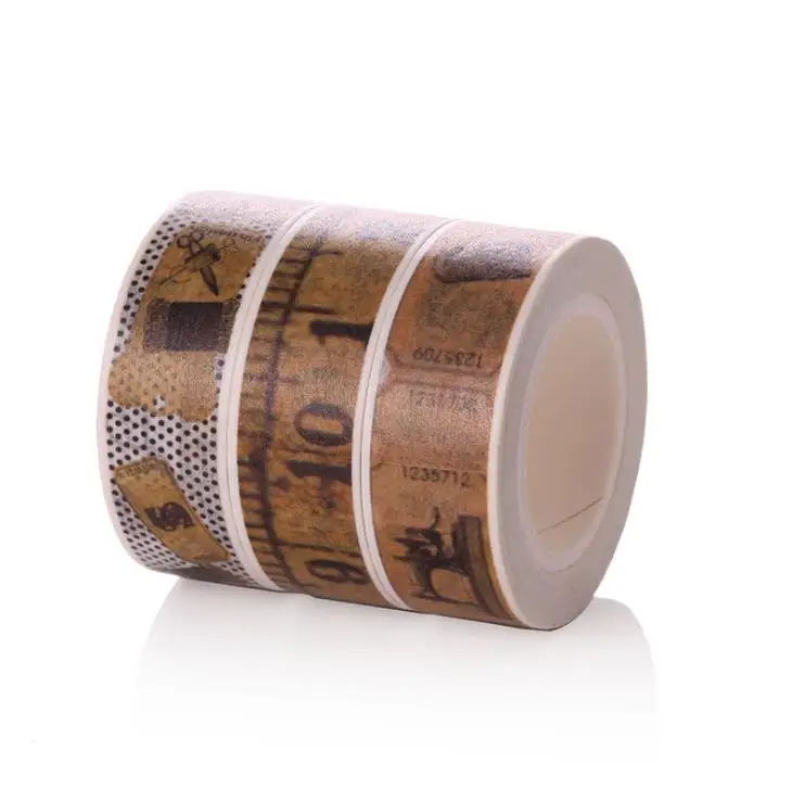 

1 Pcs Vintage Ruler Pattern Washi Tape Decorative Adhesive Masking Tapes Label Stickers DIY Scrapbooking Album Stationery