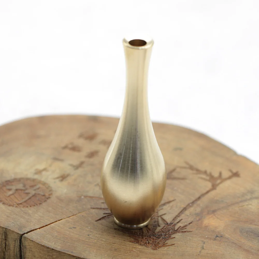 2 шт. мини ваза из чистой меди декоративная настольная латунная креативная (2