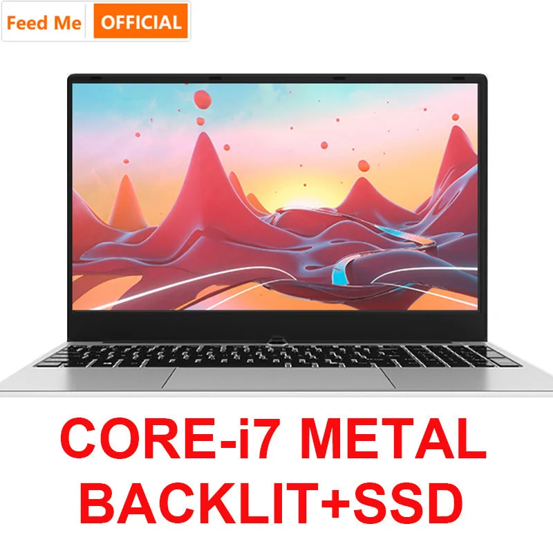 15,6 дюймовый ноутбук Intel i7 8 ГБ/16 ГБ ОЗУ 512 ГБ 1 ТБ HDD металлический корпус 1080P Windows 10 раскладная клавиатура Двухдиапазонная WiFi игровой ноутбук