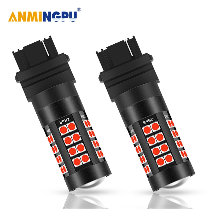 ANMINGPU 2 шт сигнальная лампа T25 3157 P27/5W 3156 P27W 44 3030SMD T20 светодиодный 7443 W21/5W 7440 W21W WY21W