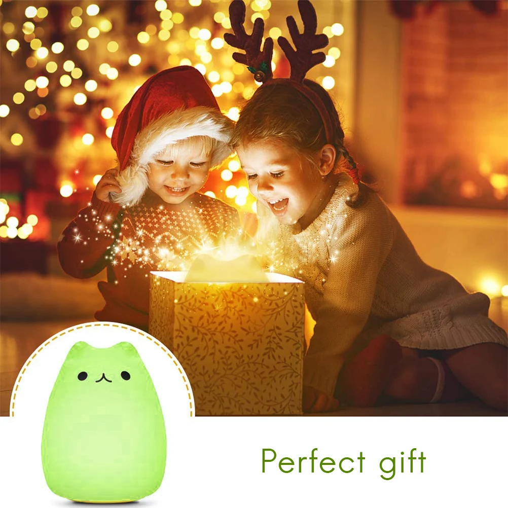 

Cute LED Night Light Silicone Touch Sensor Kid Gift Night Light USB Rechargeable Silicone Night Light Bedroom Birthday Gift Lamp