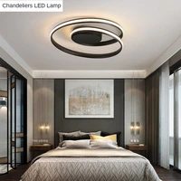 modern chandeliers led lamp for living room bedroom study room white black color surface mounted lights lamp deco ac85 265v