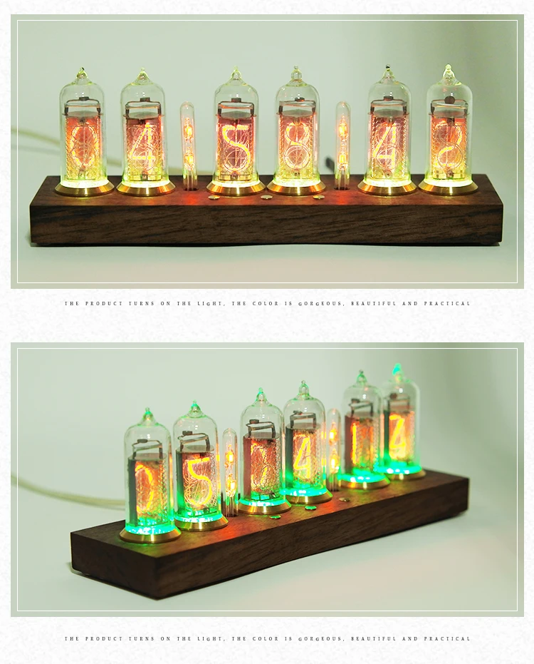 Бывшие советские светящиеся трубчатые часы IN14 электронные NIXIE без светящейся