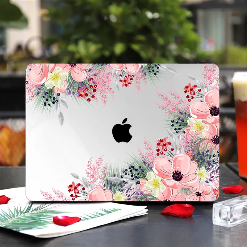 Цветочный чехол для ноутбука Macbook Air 11 13 3 2020 A2338 жесткий пластиковый macbook New Pro 15 A2251